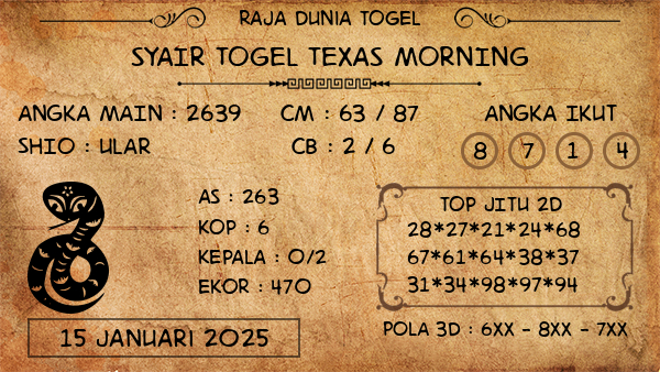 Prediksi Texas Morning