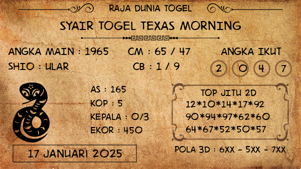 Prediksi Texas Morning